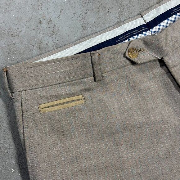 Pal Zileri Cotton Wool Chinos Beige Mens Pants 32x31 - Picture 3 of 10